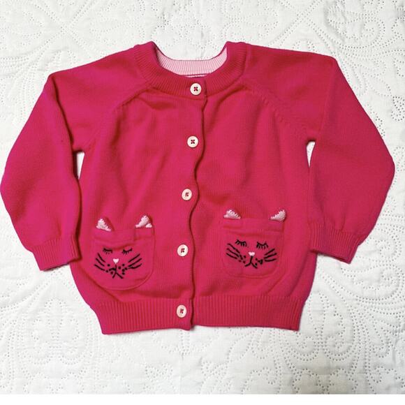Joules Cat Pocket Cardigan Sweater 12m - Picture 2 of 7